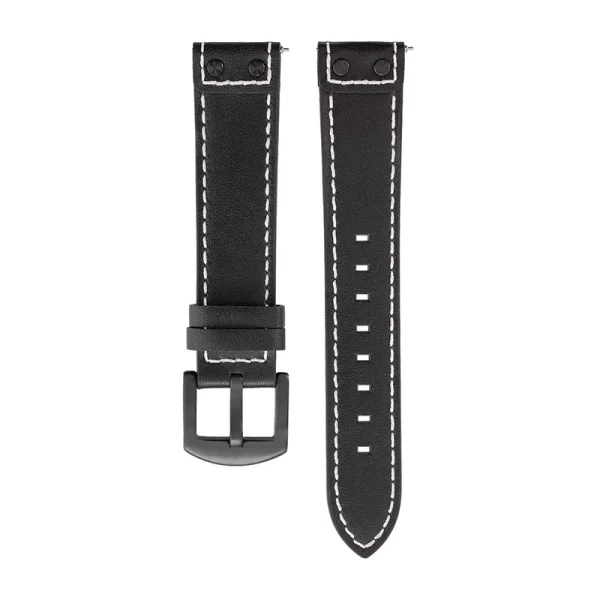 Abesty Watches Accessories Itlian Genuine Leather Strap Brown Blue Sporty Leather Band - Image 3