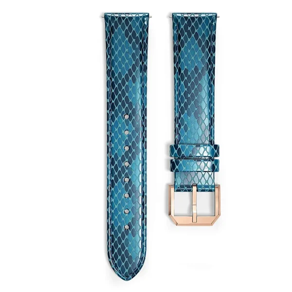 Abesty Watches Accessories Women Genuine Leather Strap blue python pattern Band For Wrist - Image 2