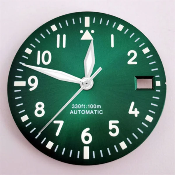Abesty Watches Factory 29mm Green Luminous Watch Dial Fit NH35 NH36 Movement - Image 2