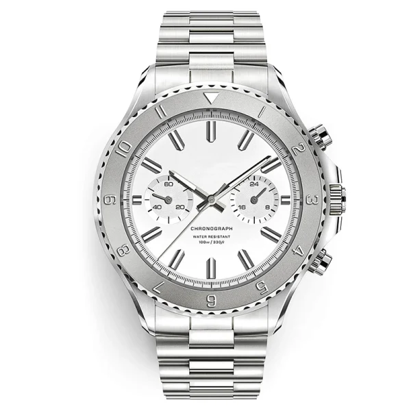 Abesty Watches Factory Men Stainless Steel Gold Band Silver Dial Watches For Men - Image 2