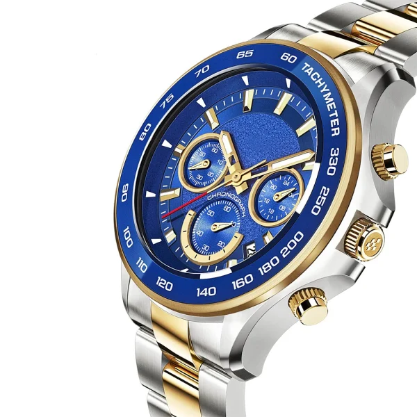Fashion Men Jewelry Accessories Stainless Steel Watches Abesty Blue Gold 316L Steel Watches - Image 2