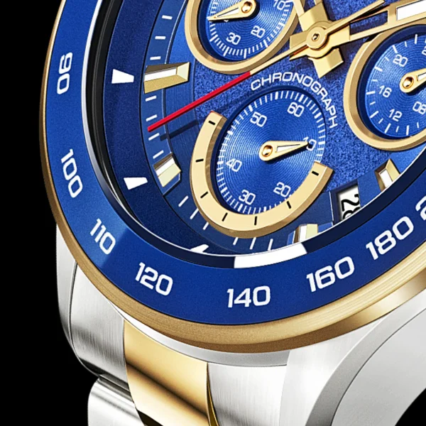 Fashion Men Jewelry Accessories Stainless Steel Watches Abesty Blue Gold 316L Steel Watches - Image 3