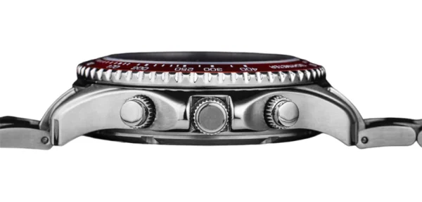 Men Fashion Stainless Steel Watches Abesty Factory Racing Bracelet 316L Steel Red Dial Watches - Image 4