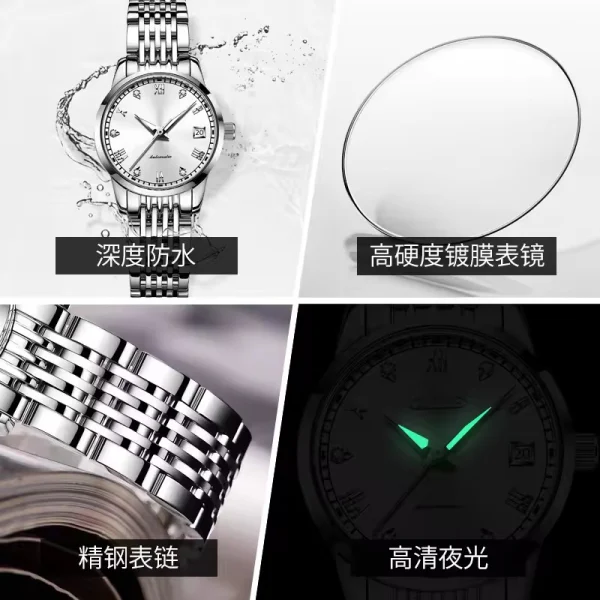 Fashion Women Stainless Steel Watches Abesty Factory Skeleton Lady Luxury Watch - Image 3