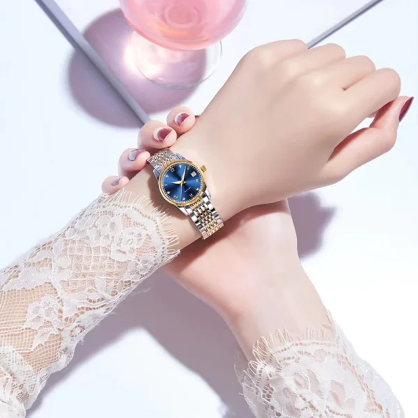 Fashion Women Stainless Steel Watches Abesty Factory Skeleton Lady Luxury Watch - Image 4
