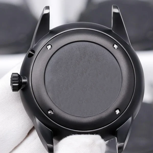 Stainless Steel Men Watches Abesty Watch factory Moonphase Dial Black Mesh Band - Image 2