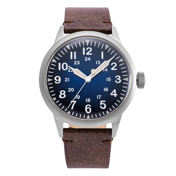 Fashion Men Moonphase Stainless Steel Watches Abesty Watch factory black brown Leather Bracelet