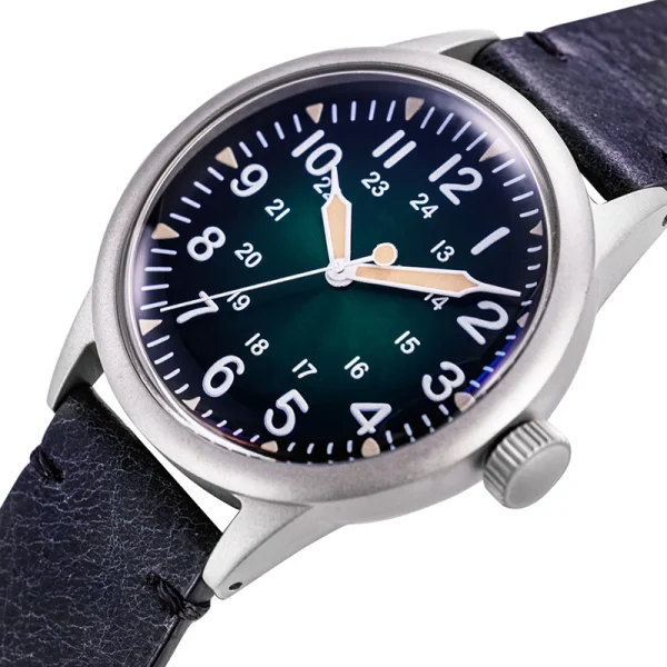 Fashion Men Moonphase Stainless Steel Watches Abesty Watch factory black brown Leather Bracelet - Image 2