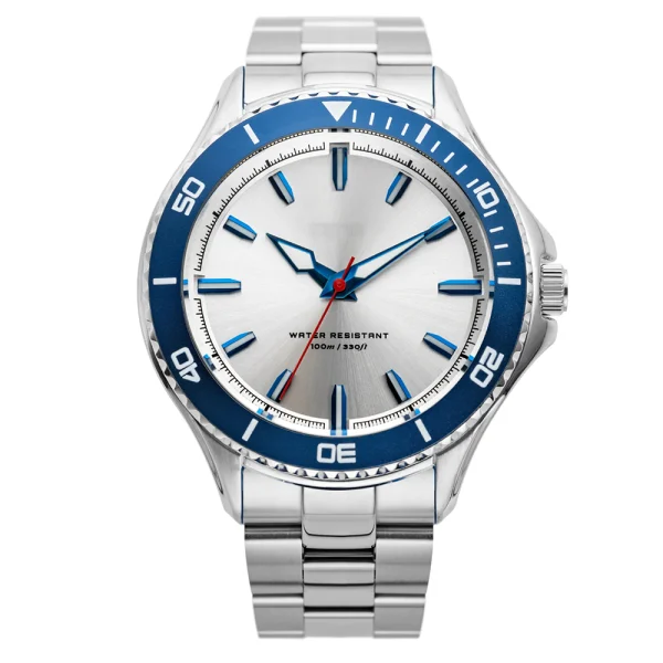 Women Men Stainless Steel Quartz Watches Abesty Factory Whole Sales Sivler Wave Watches